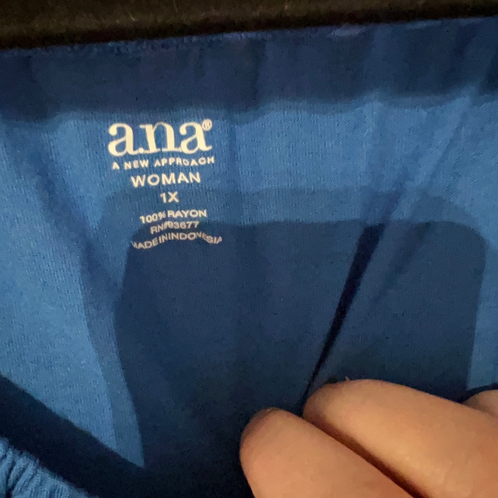 ANA WOMENS TOP COLOR BLUE SIZE 1X